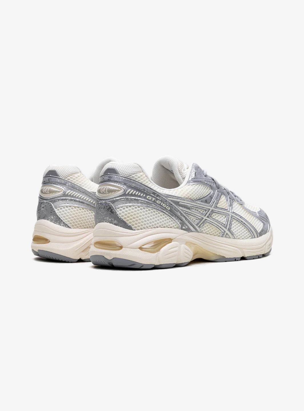 Asics GT-2160 Pre-Aged Pack Sheet Rock baskets basses homme et femme en mesh et cuir synthétique gris, détail semelle