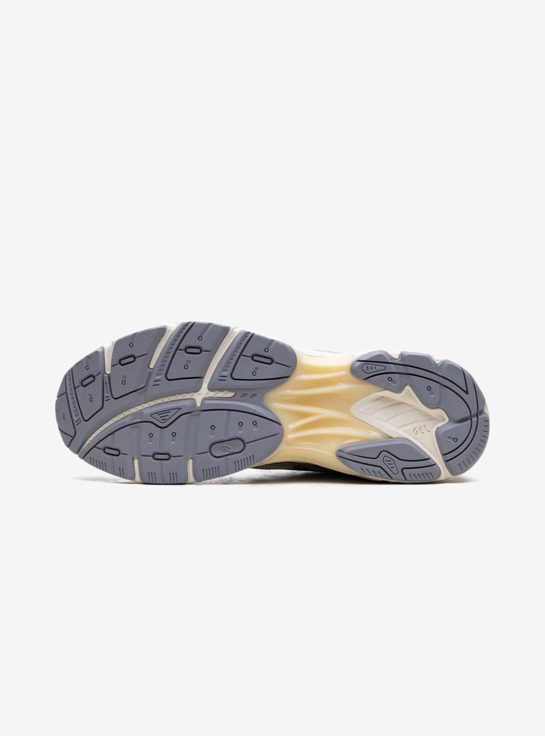 Asics GT-2160 Pre-Aged Pack Sheet Rock baskets basses homme et femme en mesh et cuir synthétique gris, vue arrière
