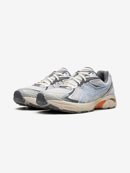 Asics GT-2160 Tomo Curation Kogarashi Glacier Grey baskets basses homme et femme en mesh et cuir synthétique gris, vue de fac