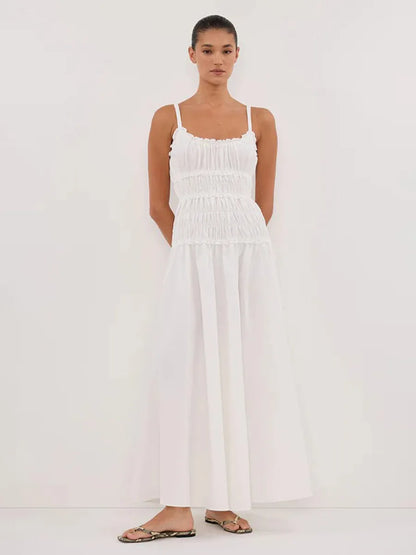 Robe Longue Femme Plissée – Silhouette Fluide et Élégante