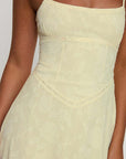 Robe Maxi Fleurie Élégante Femme – Bretelles Fines Dos Lacé