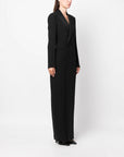 Robe Longue Femme Style Blazer – Col Cranté Croisé Coupe Colonne
