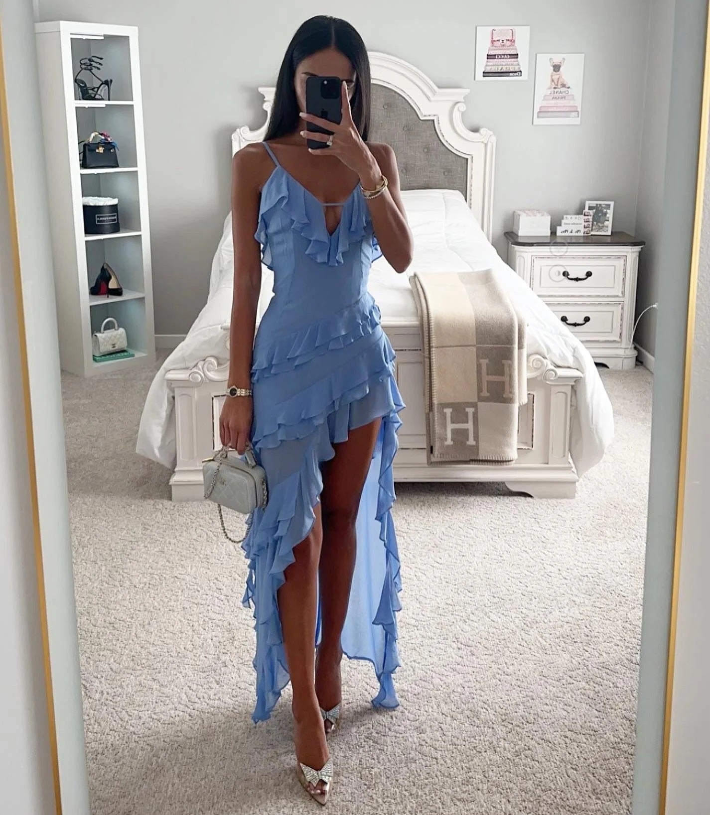Felize Robe Femme Confort – Robe Unie Mi-Longue Décontractée, Souple et Respirante