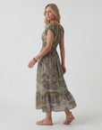 Robe Maxi Bohème Col V Femme – Coupe Décontractée Jupe Fluide | Tissu Tissé Léger