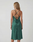 Robe Slip Femme en Satin 100% Soie – Col Drapé Élégant Coupe Biais
