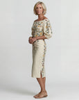 Robe Midi Épaules Dénudées Femme – Coupe Ajustée Tailleur | Mélange de Coton