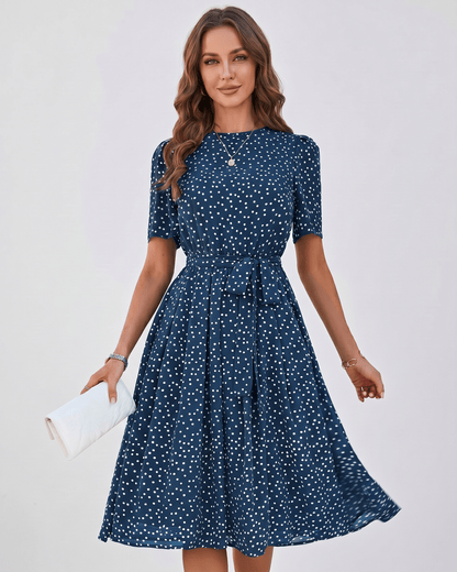 Robe Midi À Pois | Robe Fluide Fluide | Menvelo