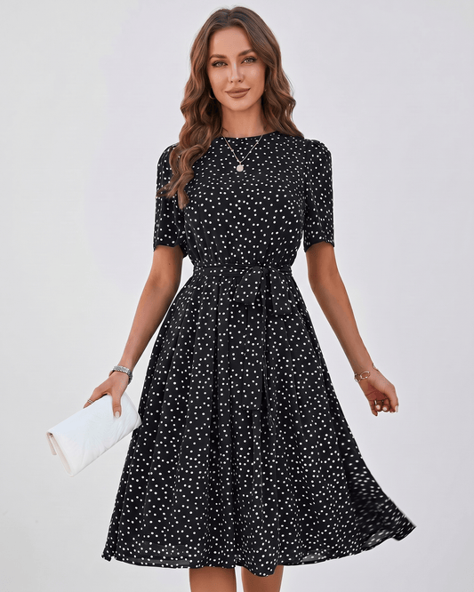 Robe Midi À Pois | Robe Fluide Fluide | Menvelo