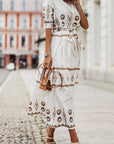 Robe Midi Bohème Femme en Tissu Léger – Taille Définie Silhouette Fluide