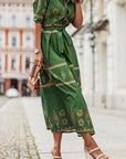 Robe Midi Bohème Femme en Tissu Léger – Taille Définie Silhouette Fluide