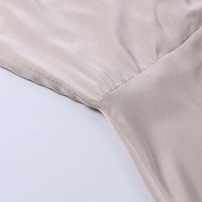 Robe Slip Femme Col V Fendue – Coupe Slim à Bretelles | Drapé Soyeux