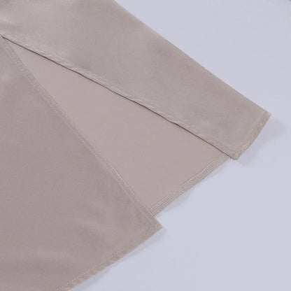 Robe Slip Femme Col V Fendue – Coupe Slim à Bretelles | Drapé Soyeux