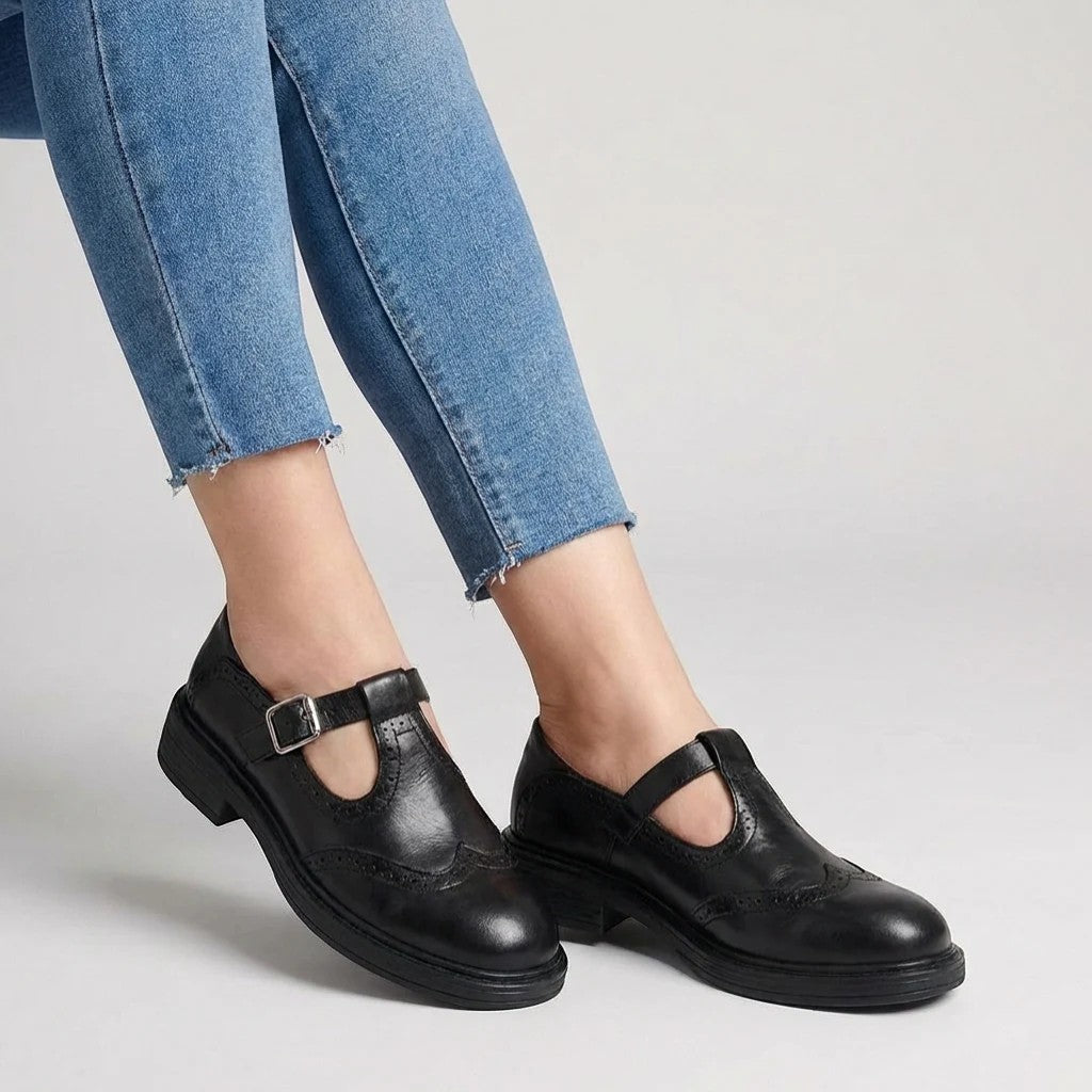 Mocassins Femme Apolline-Ambre – détail de la tige