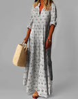 Robe longue femme en tissu léger – Coupe fluide décontractée