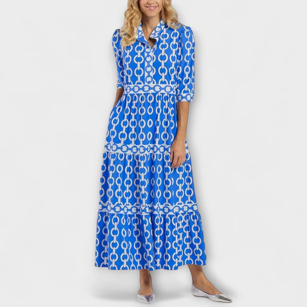 Robe Longue Femme Manches Trois-Quarts – Légère Coupe Fluide