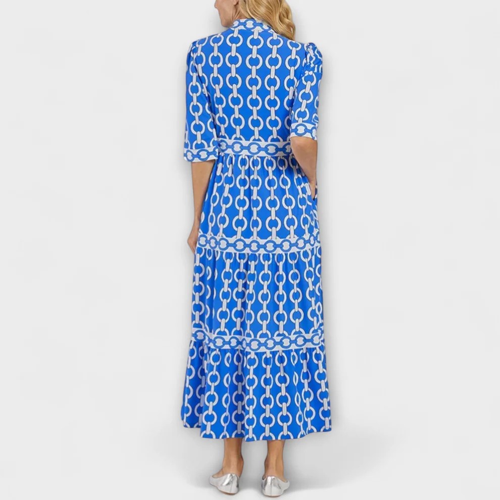 Robe Longue Femme Manches Trois-Quarts – Légère Coupe Fluide