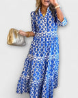 Robe Longue Femme Manches Trois-Quarts – Légère Coupe Fluide
