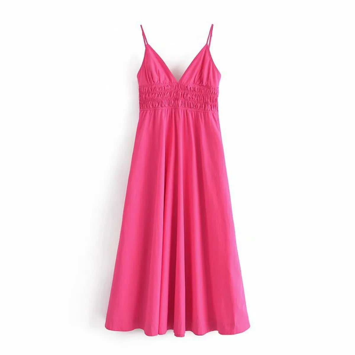 Robe Femme Midi en Coton – Coupe Ample et Décontractée