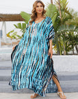 Robe Bohème Femme à Enfiler – Imprimé Rayures Verticales Abstraites