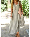 Robe Femme Col V – Coupe Décontractée au Quotidien