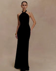 Robe Longue Femme Dos Nu – Coupe Moulante Halter