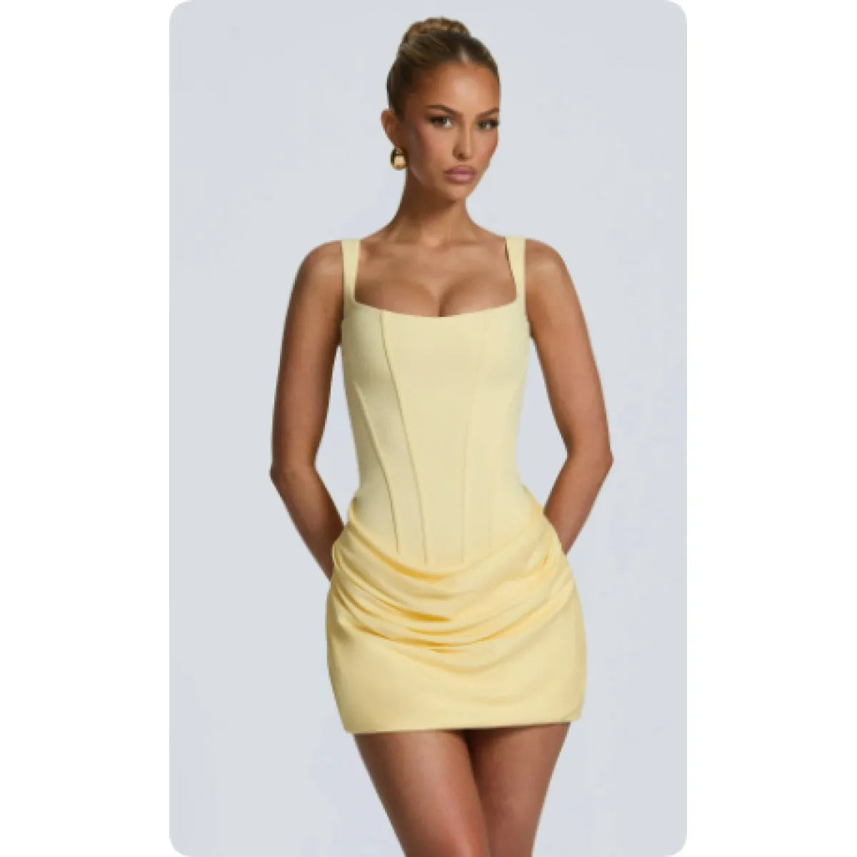 Robe Mini Femme en tissu léger, sans manches, coupe confortable – Menvelo
