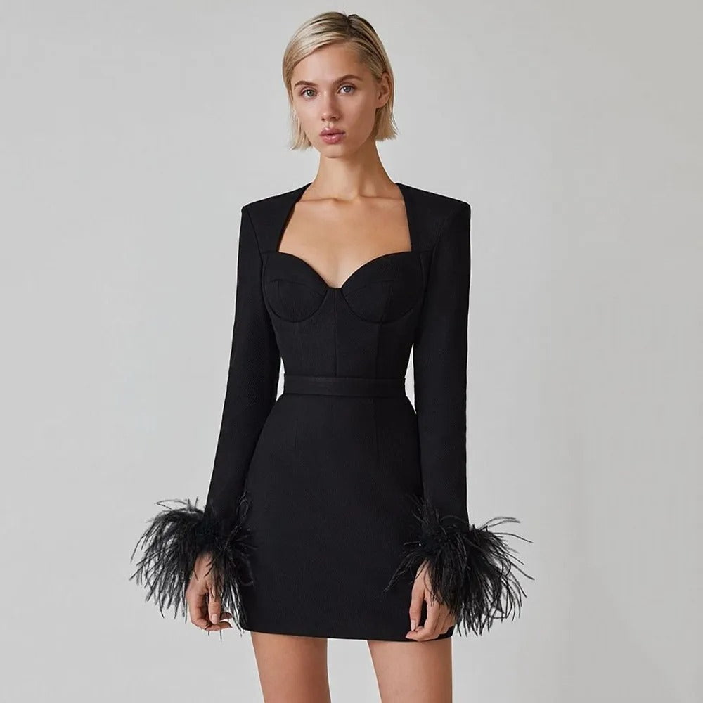 Robe Mini Femme en stretch, coupe moulante – Menvelo