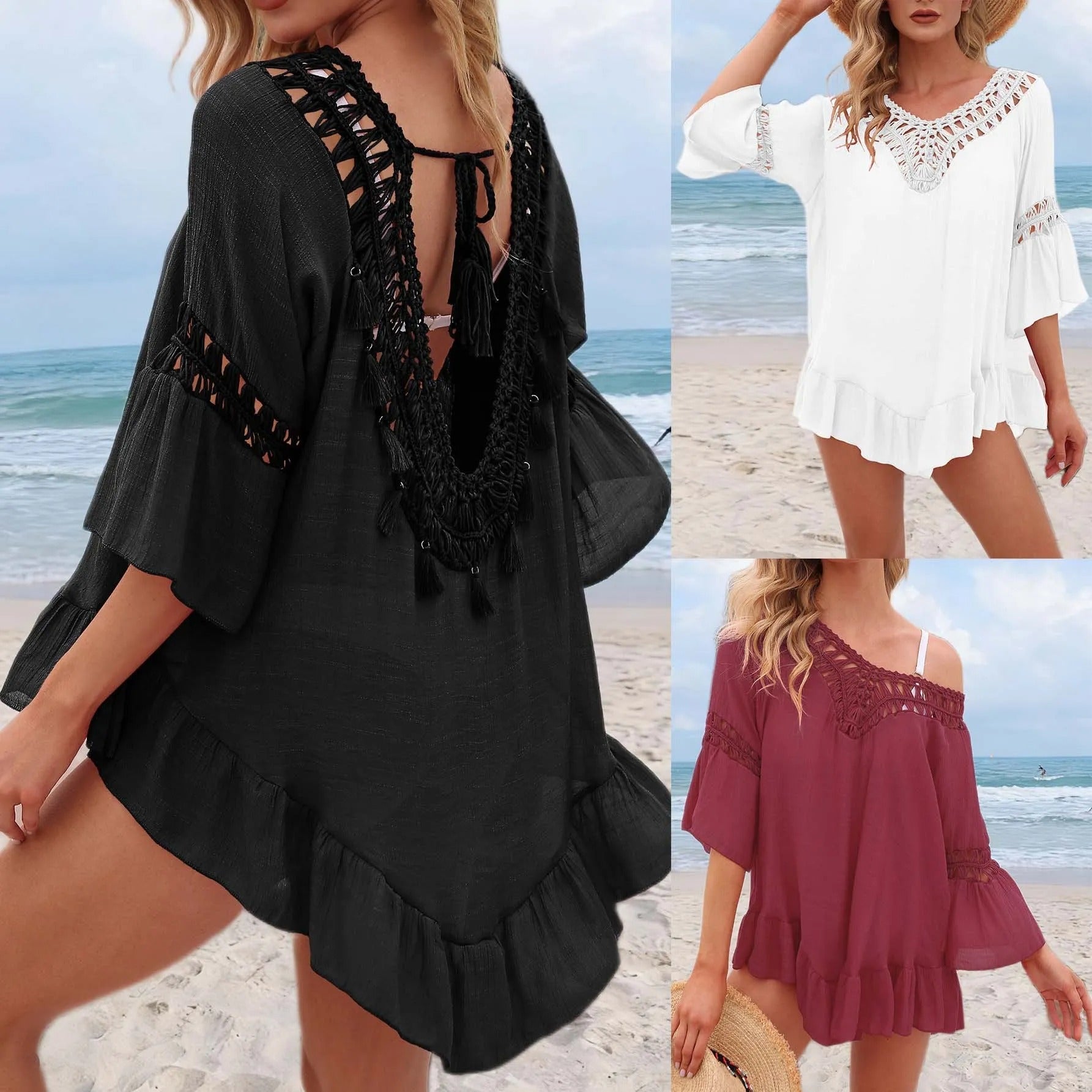 Robe Mini Femme en crochet, coupe confortable – Menvelo