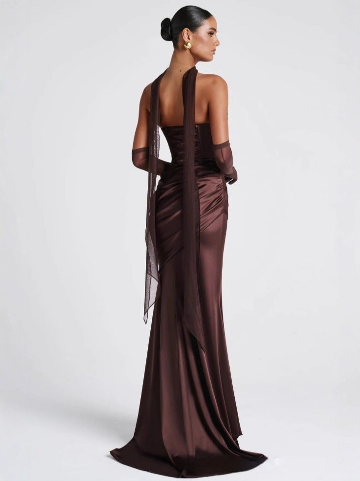 Robe Sirène Femme Bustier – Silhouette Moulante et Évasée