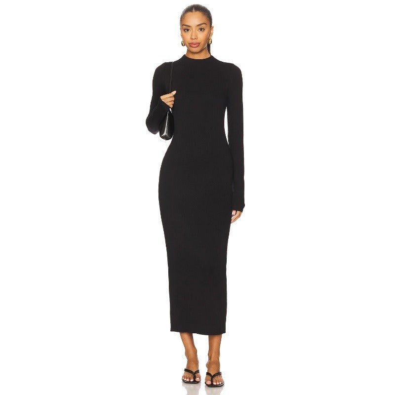 Robe Femme Moulante Manches Longues – Coupe Ajustée Casual