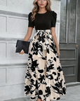 Robe Maxi Femme – Ceinture Nœud Papillon Fluide