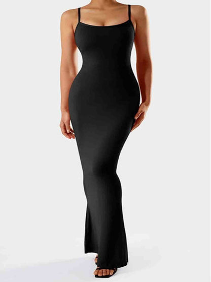 Robe Maxi Bodycon Femme – Bretelles Fines et Silhouette Élancée