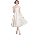 Robe Midi Femme à Bretelles Vintage – Coupe Ajustée Sans Manches