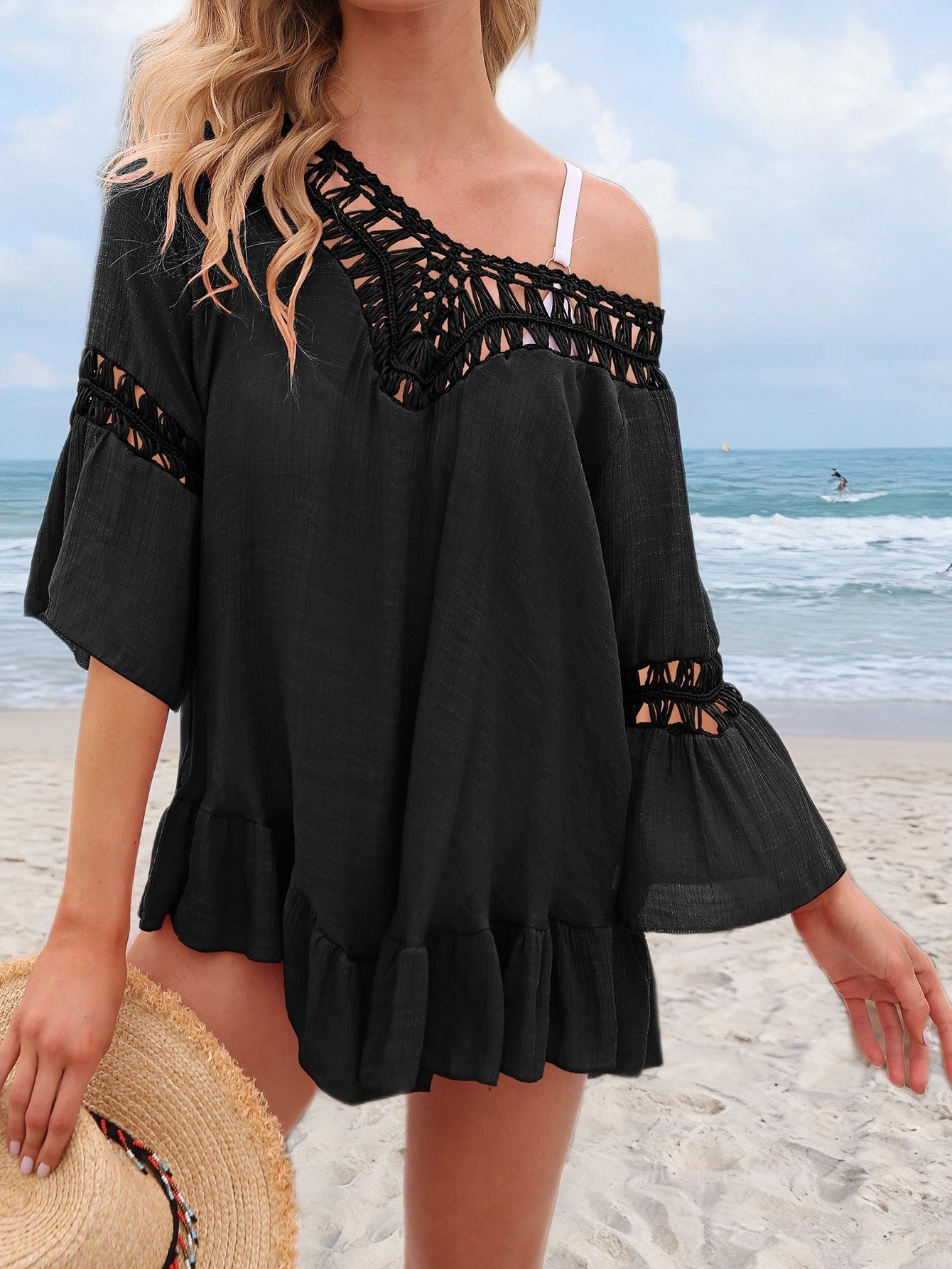 Robe Mini Femme en crochet, coupe confortable – Menvelo