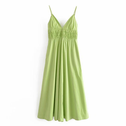 Robe Femme Midi en Coton – Coupe Ample et Décontractée
