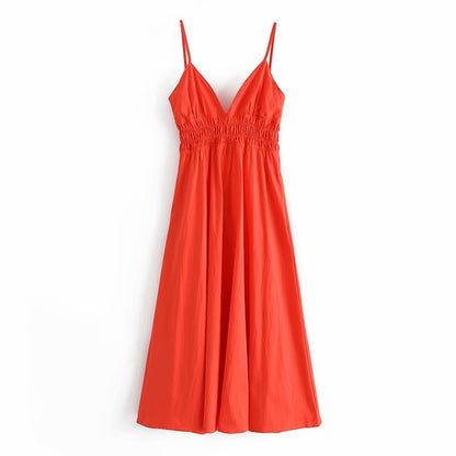 Robe Femme Midi en Coton – Coupe Ample et Décontractée