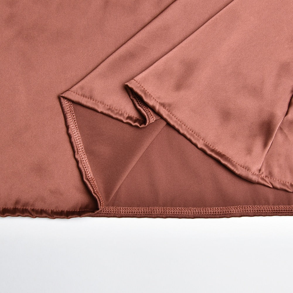 Robe Femme Satin – Dos Nu avec Lacets