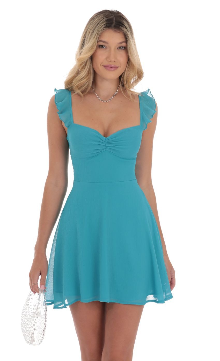 Robe Mini Femme en mousseline, dos nu, coupe fluide – Menvelo