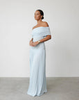 Robe Maxi Femme Épaules Dénudées Plissée – Coupe Fluide et Polyvalente