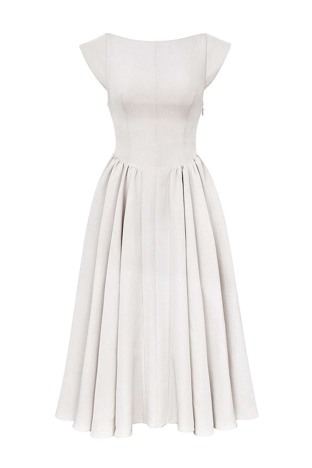 Robe Midi Femme Sans Manches Dos Nu – Col Rond Fluide