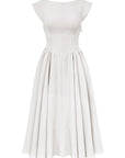 Robe Midi Femme Sans Manches Dos Nu – Col Rond Fluide