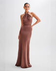Robe Longue Femme Dos Nu – Coupe Moulante Halter