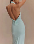 Robe Longue Femme Dos Nu – Coupe Moulante Halter