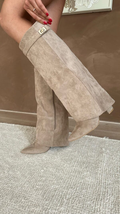 Bottes Femme Salomé à Talon Carré et Boucle