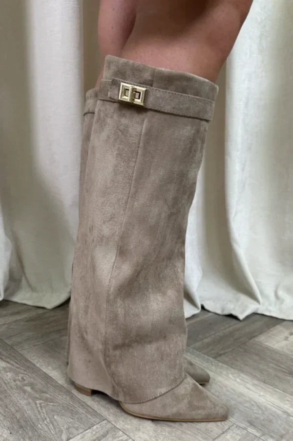 Bottes Femme Salomé à Talon Carré et Boucle