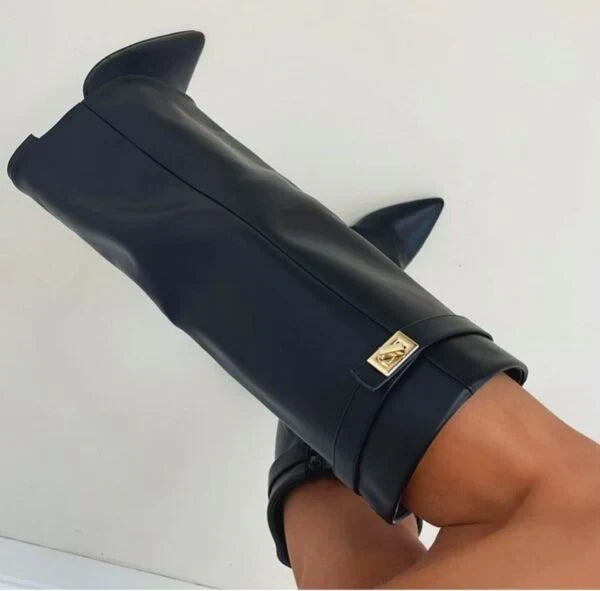 Bottes Femme Salomé à Talon Carré et Boucle