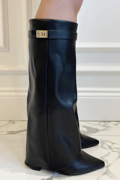 Bottes Femme Salomé à Talon Carré et Boucle