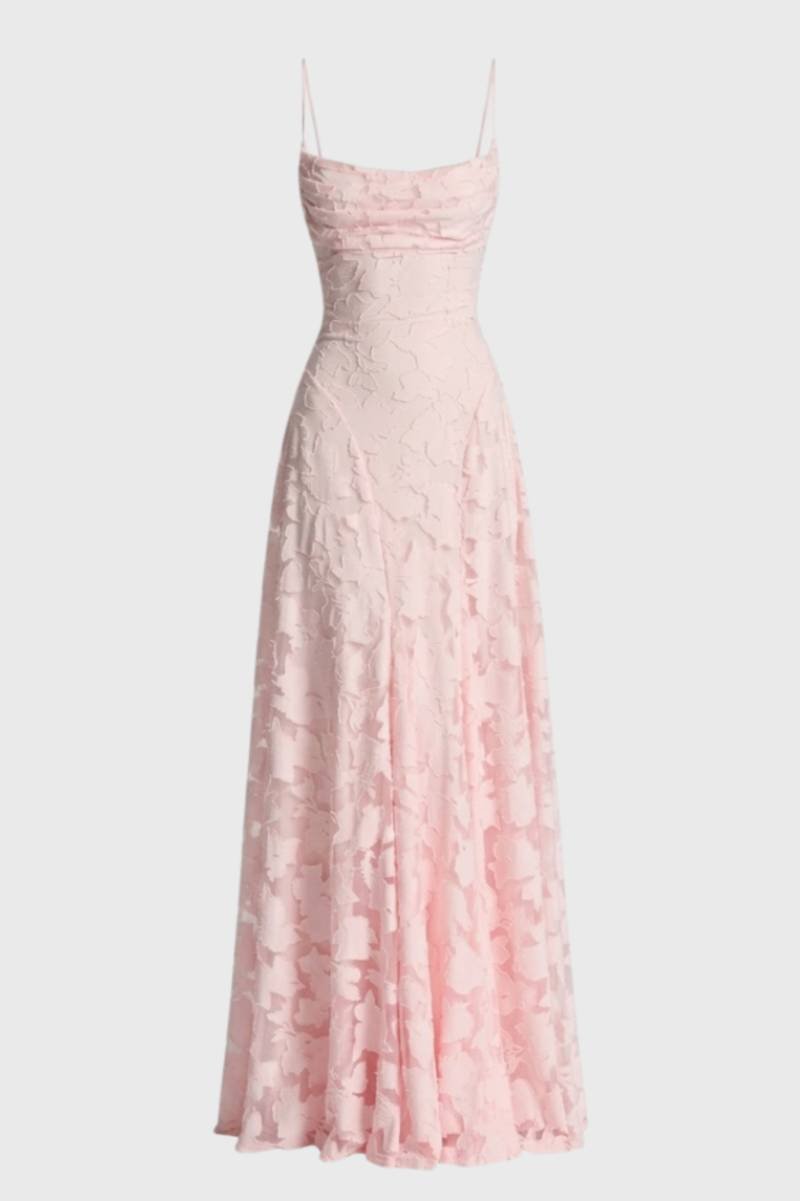 Robe Longue Femme avec Dentelle – Silhouette Fluide et Romantique
