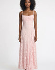Robe Longue Femme avec Dentelle – Silhouette Fluide et Romantique