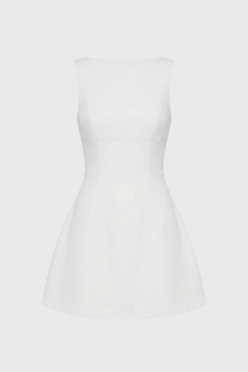Robe Mini Femme en tissu léger, dos nu, coupe moulante – Menvelo